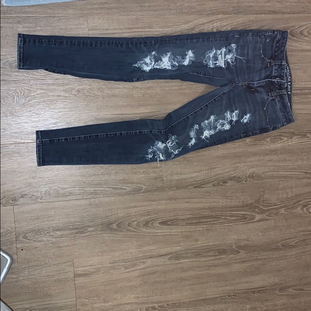 Dark American Eagle Ripped Jeans